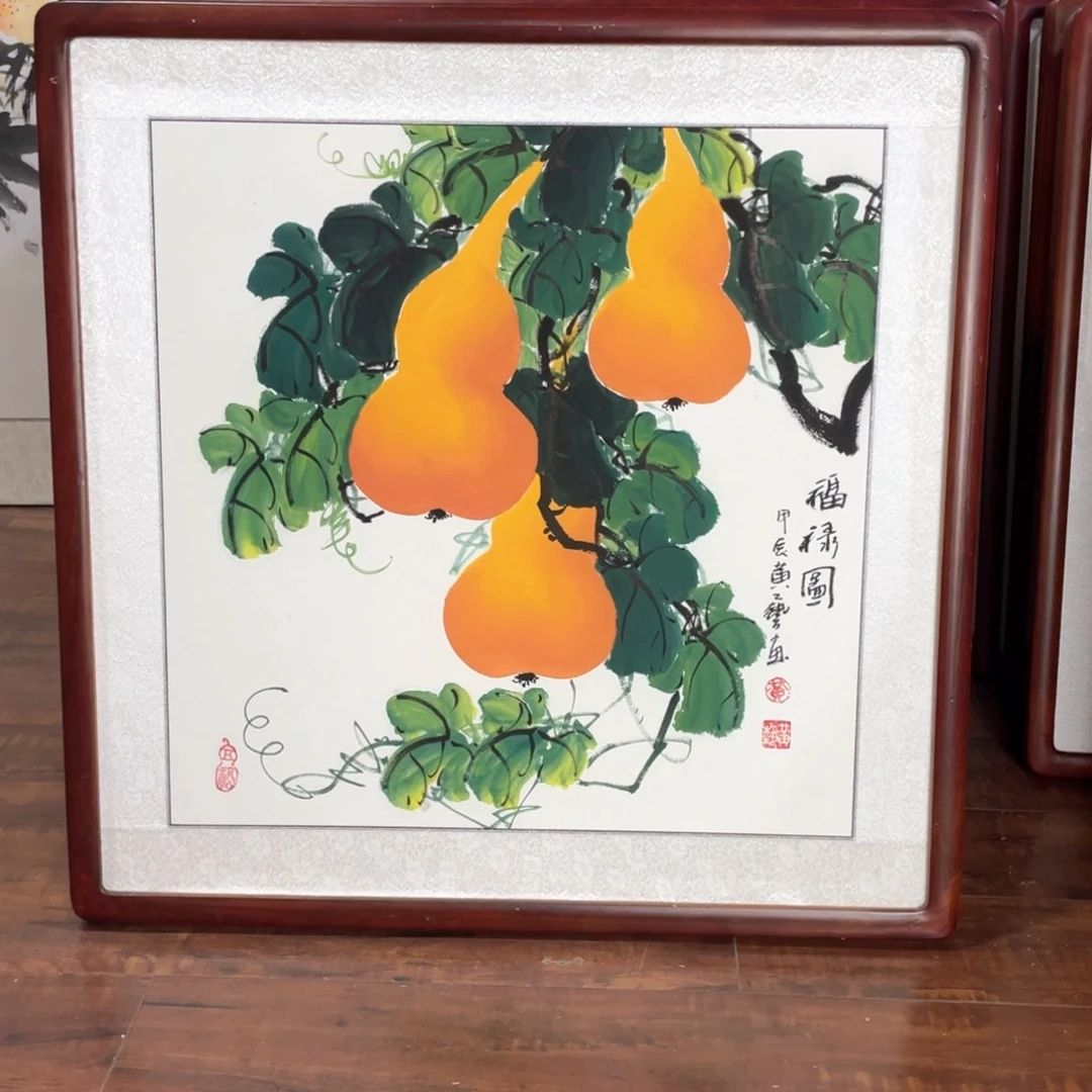 国画唐*带框尺寸63*63厘米