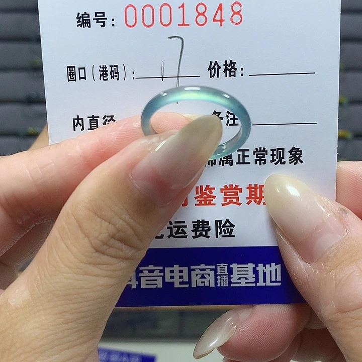 翡翠未镶嵌戒圈1848