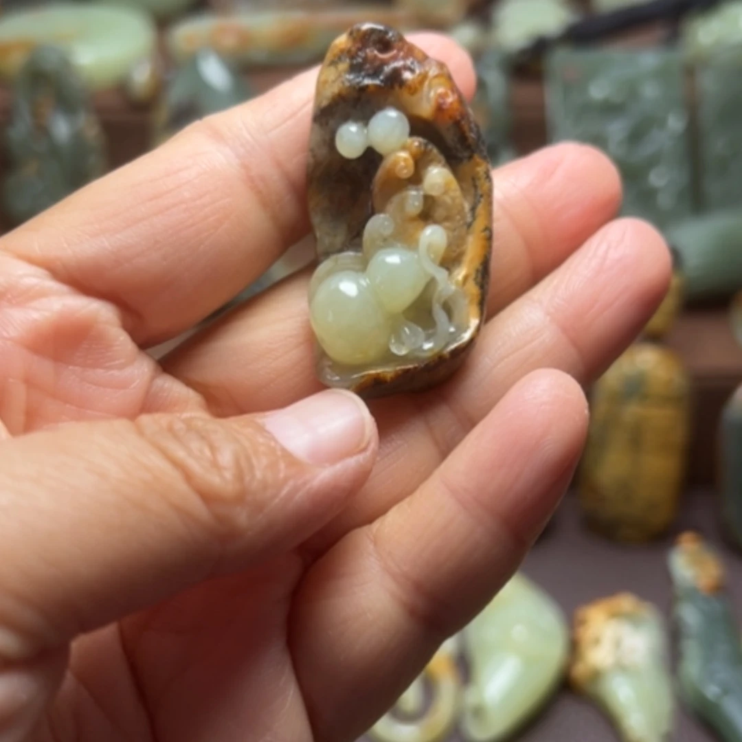 【闪购商品】岫岩河磨玉（透闪石质玉）未镶嵌颈饰