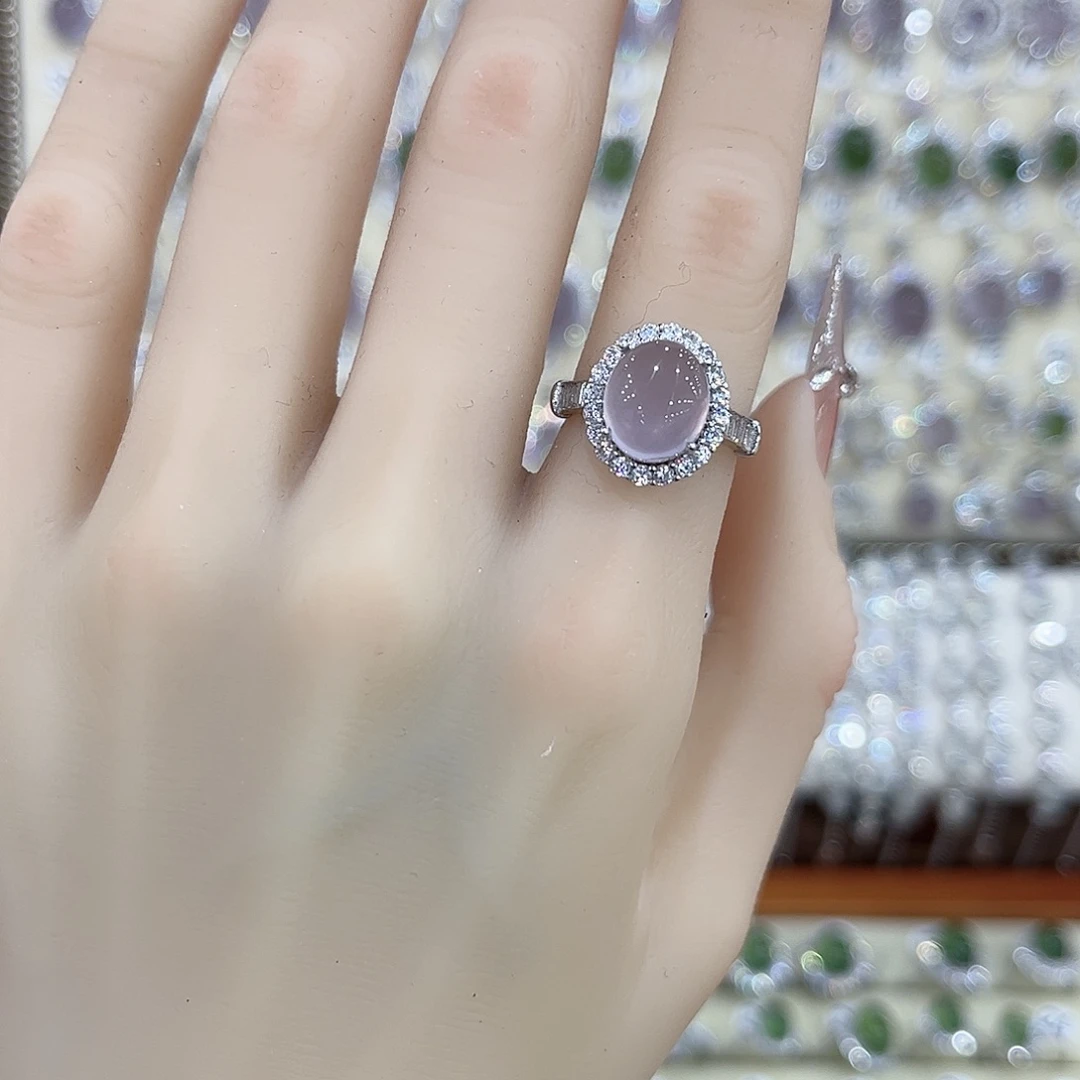 银S925镶嵌戒指萤石