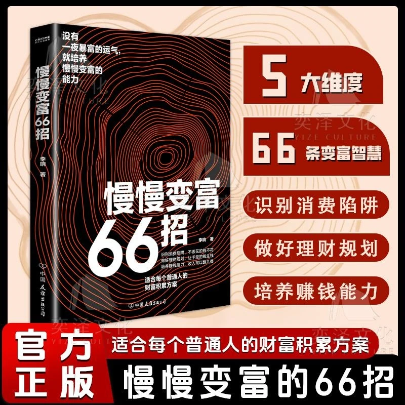 东方图书 | 慢慢变富66招 识别消费陷阱做好理财规划培养赚钱能力