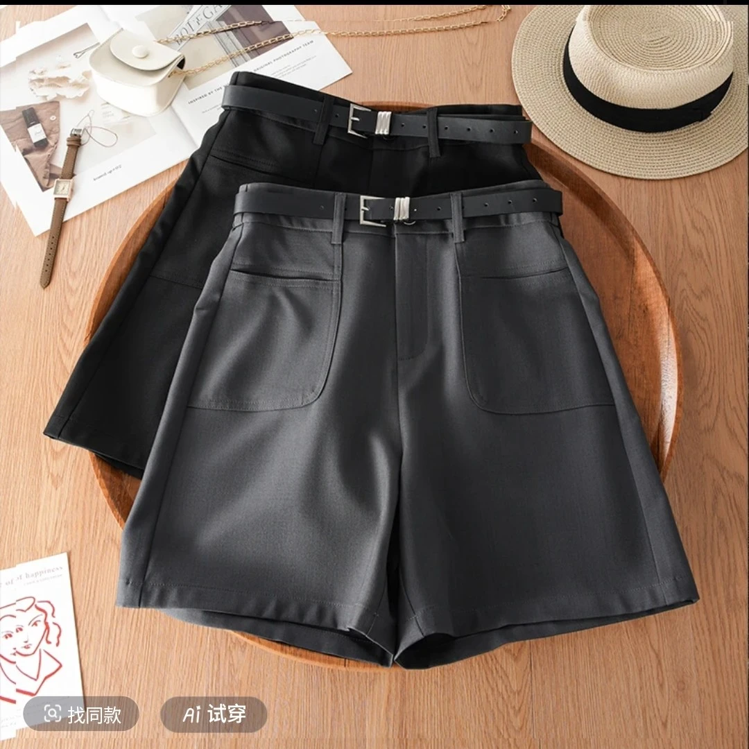 25802款2025夏季新款时尚百搭洋气高腰休闲短裤