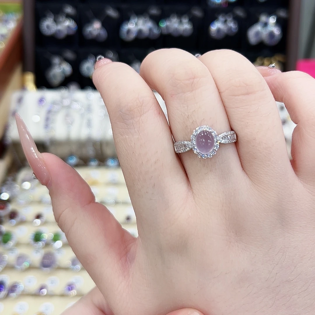 余***妺银S925镶嵌萤石戒指