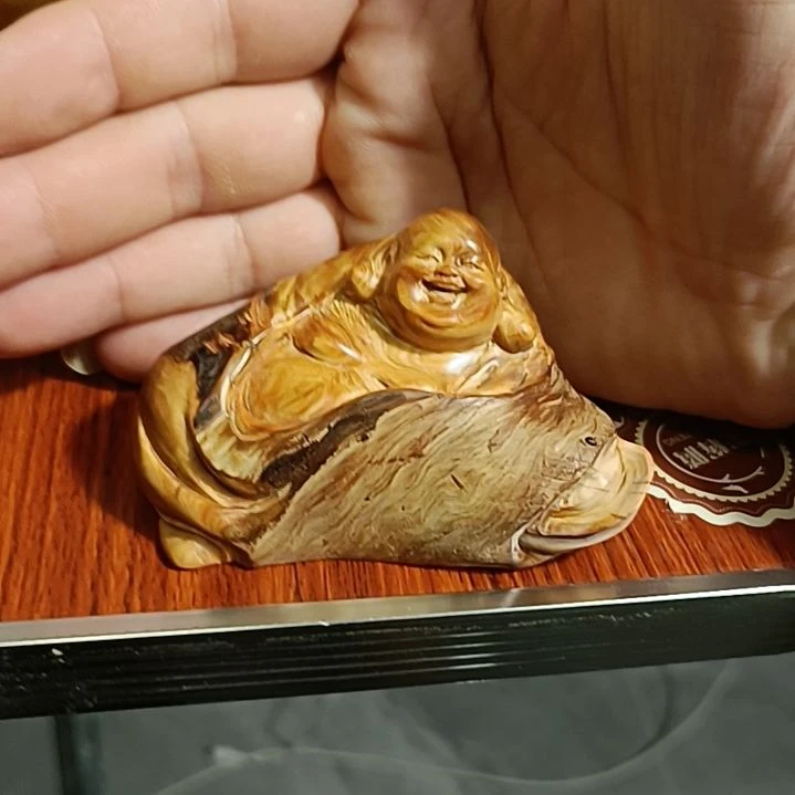 C***4柏木（崖柏）太行崖柏笑佛手把件