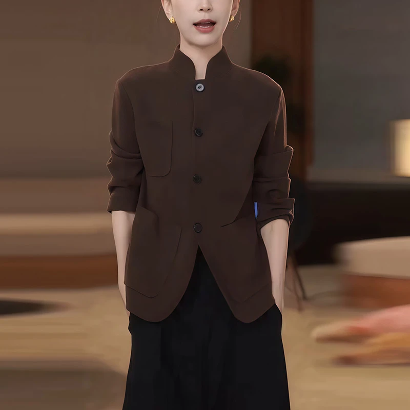 时尚秋装长袖纯色针织开衫2025年新款潮流个性女装休闲风流行上衣
