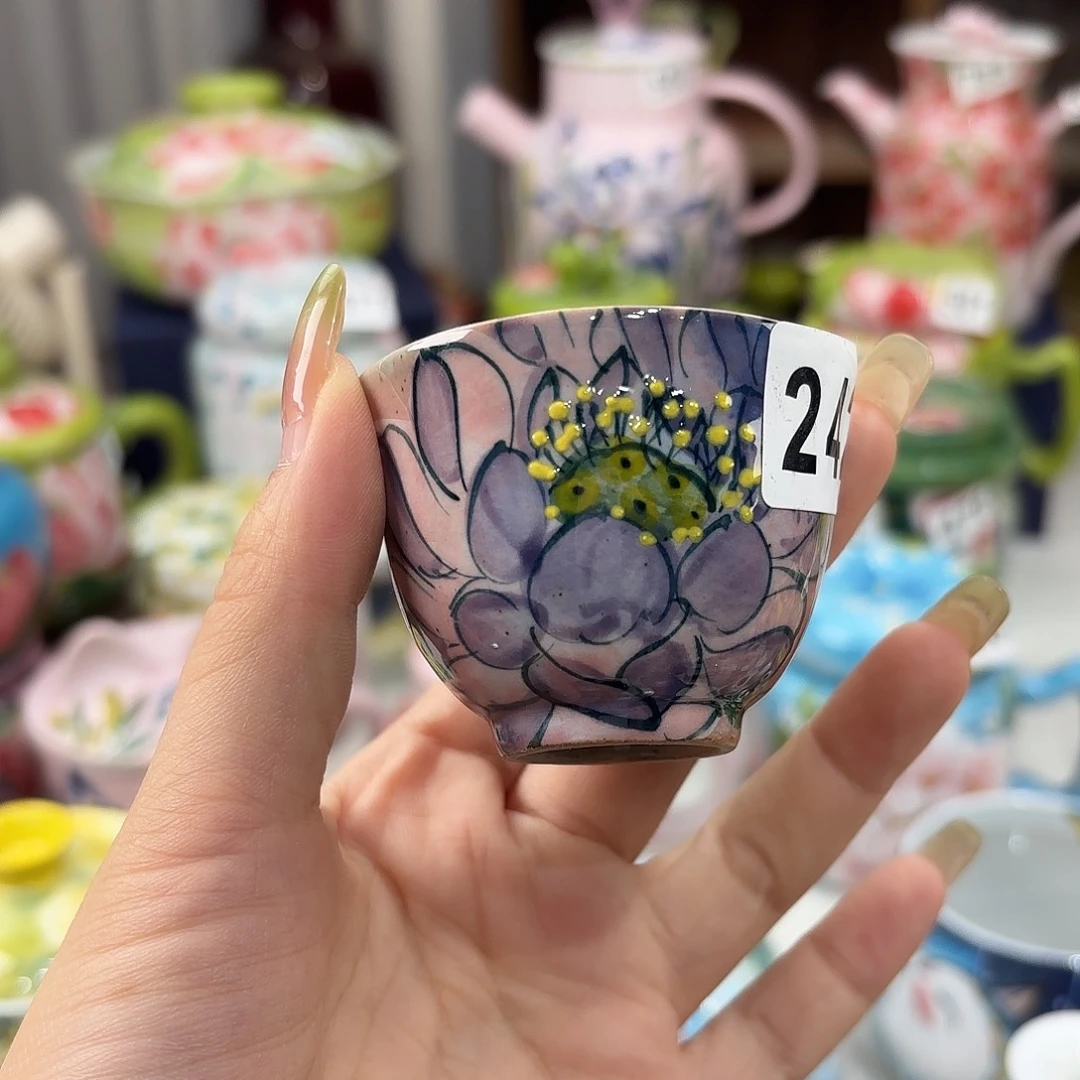景德镇手绘高温釉下彩陶瓷茶具