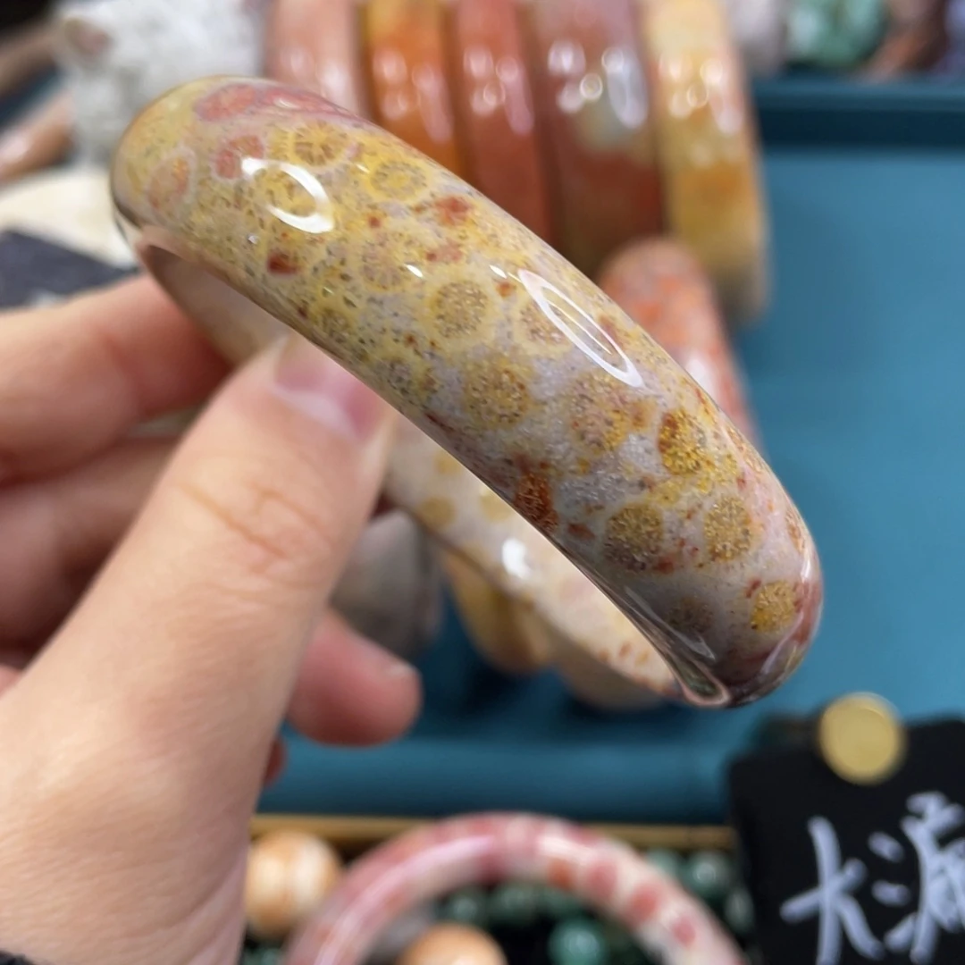 未镶嵌手镯硅化玉