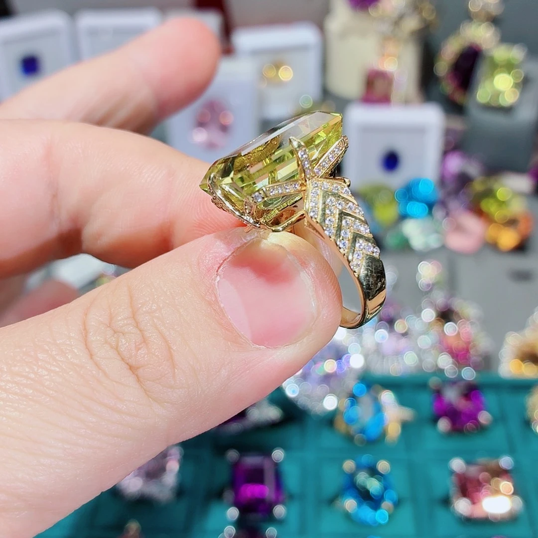 银S925镶嵌水晶戒指