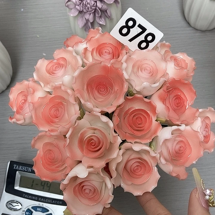 陶瓷纯手工捏花设计