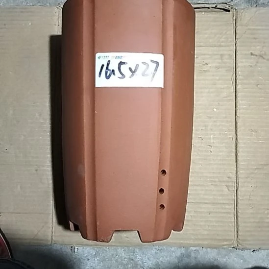 紫砂红泥抽角六方