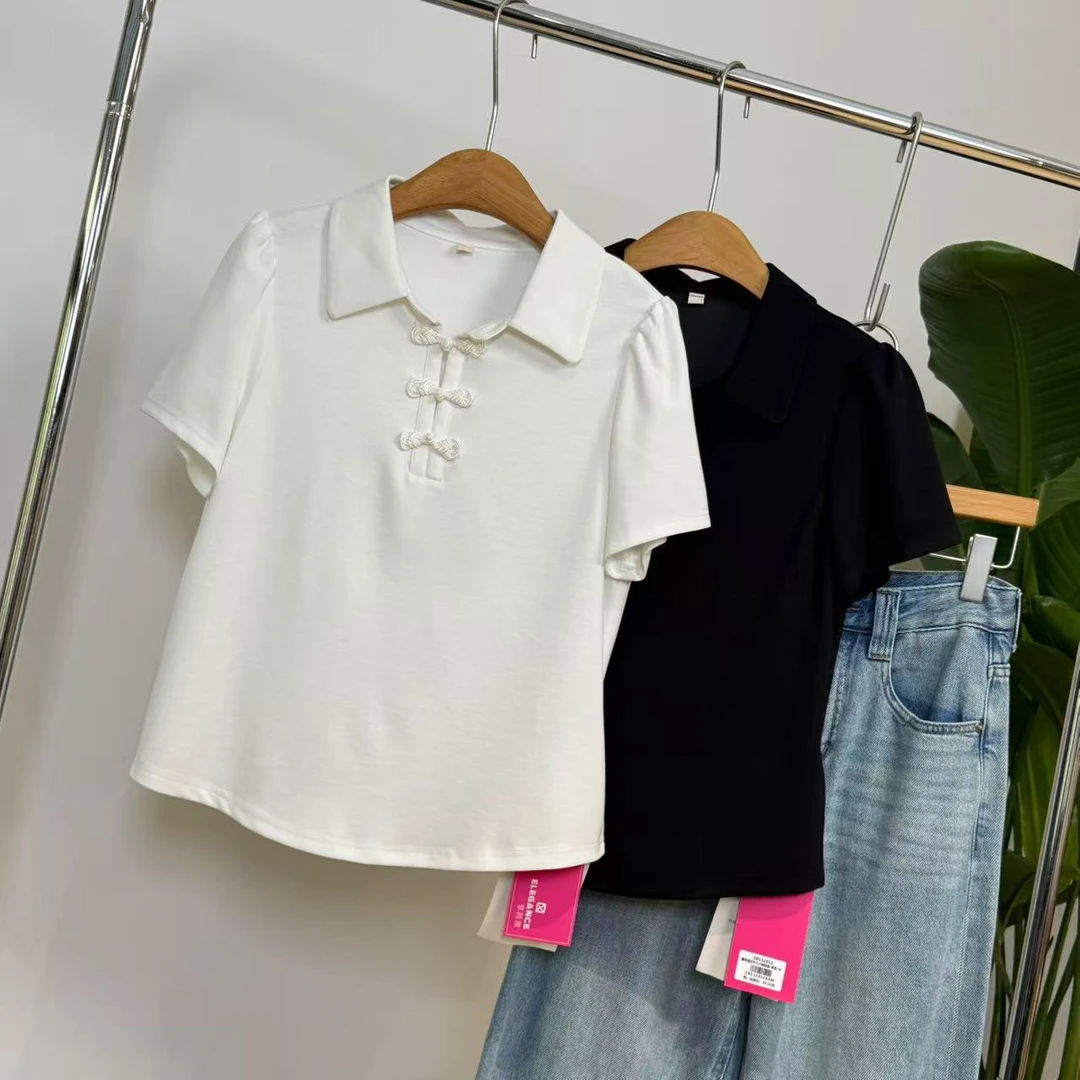 国风盘扣POLO领短袖ZBS32852衣长53（卡码往小拍）