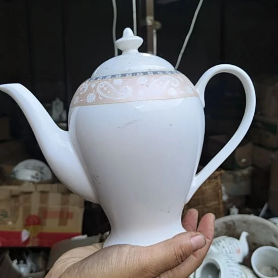 瓷库存微瑕有磨损茶壶后配盖子