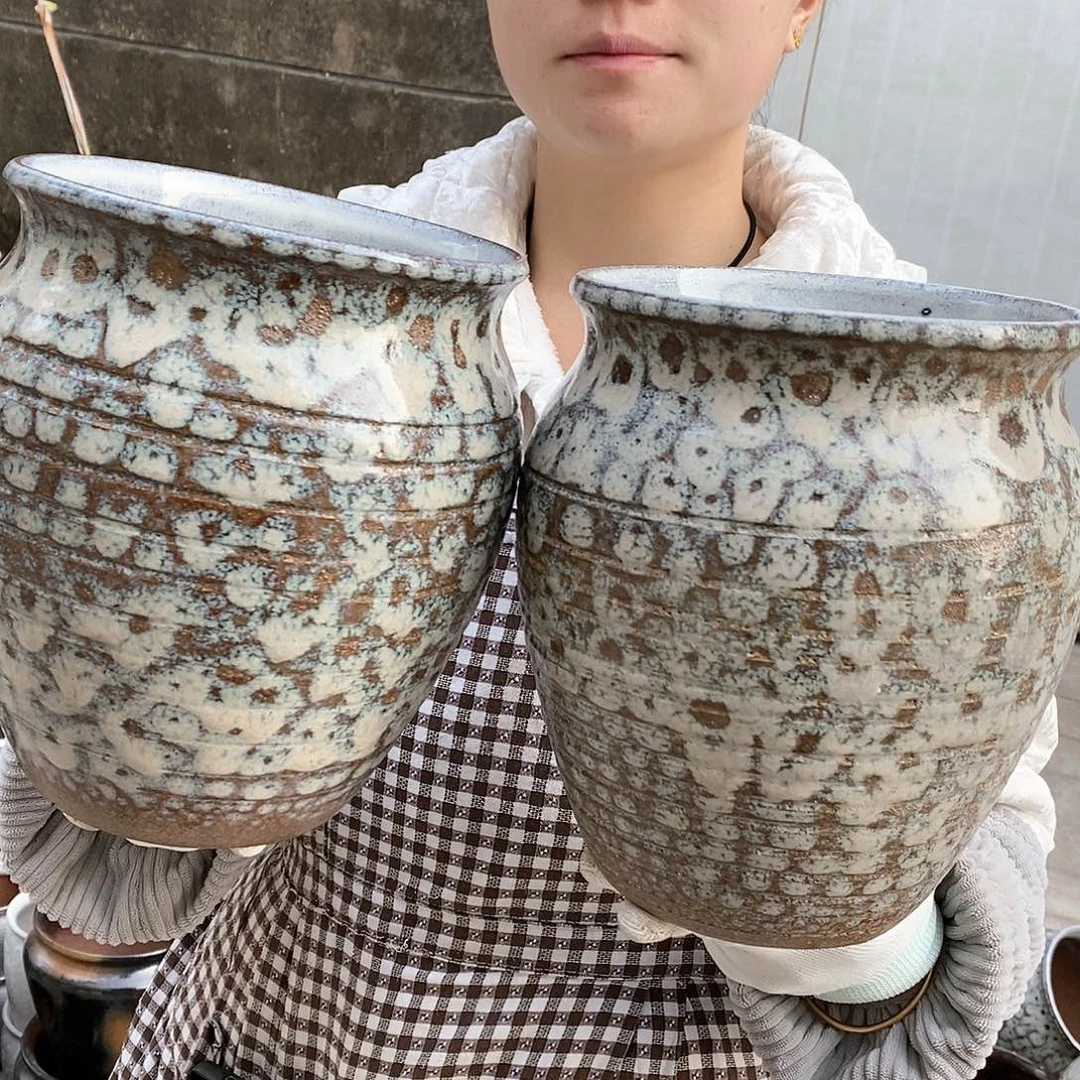 紫砂花盆瑕疵口17高21瑕疵