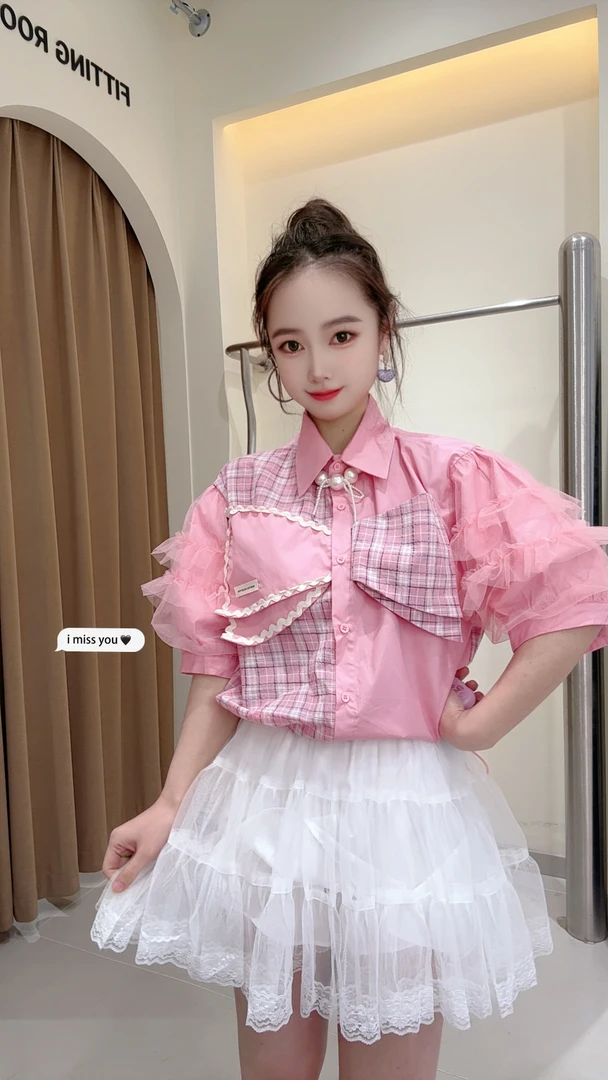 大观欧货新春季新款欧货芭依女装宽松时尚休闲百搭纯色设计衬衫范