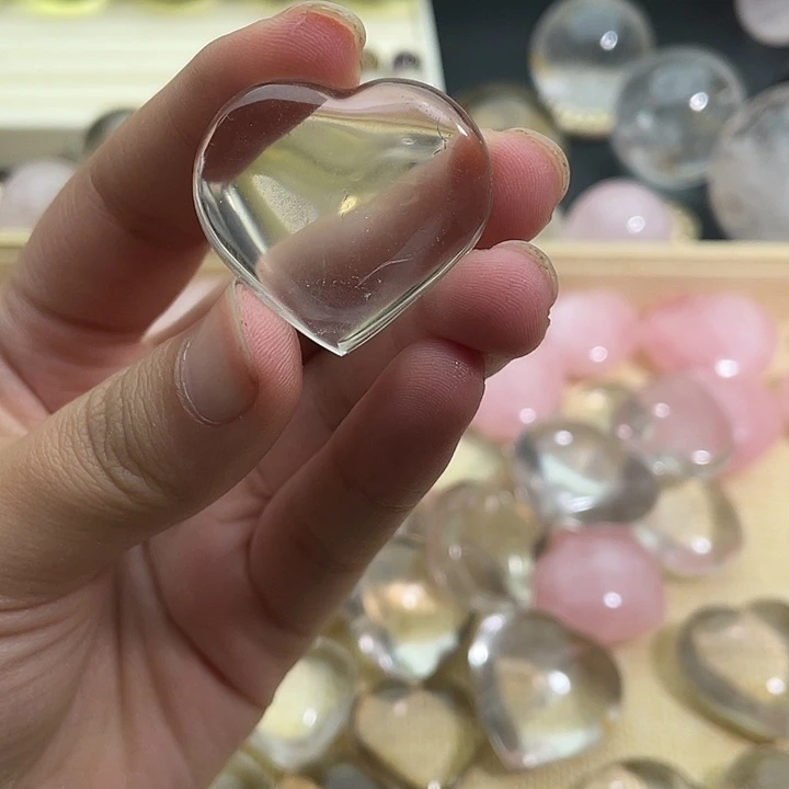 未镶嵌珠宝半成品水晶打孔左右俩个