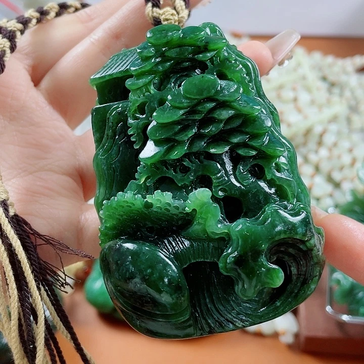 和田玉未镶嵌挂件