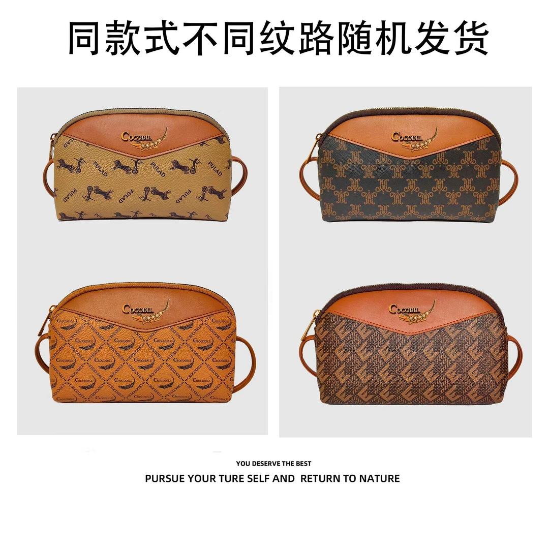【花纹随机发】秋冬新款时尚纯色简约斜挎单肩包E1006