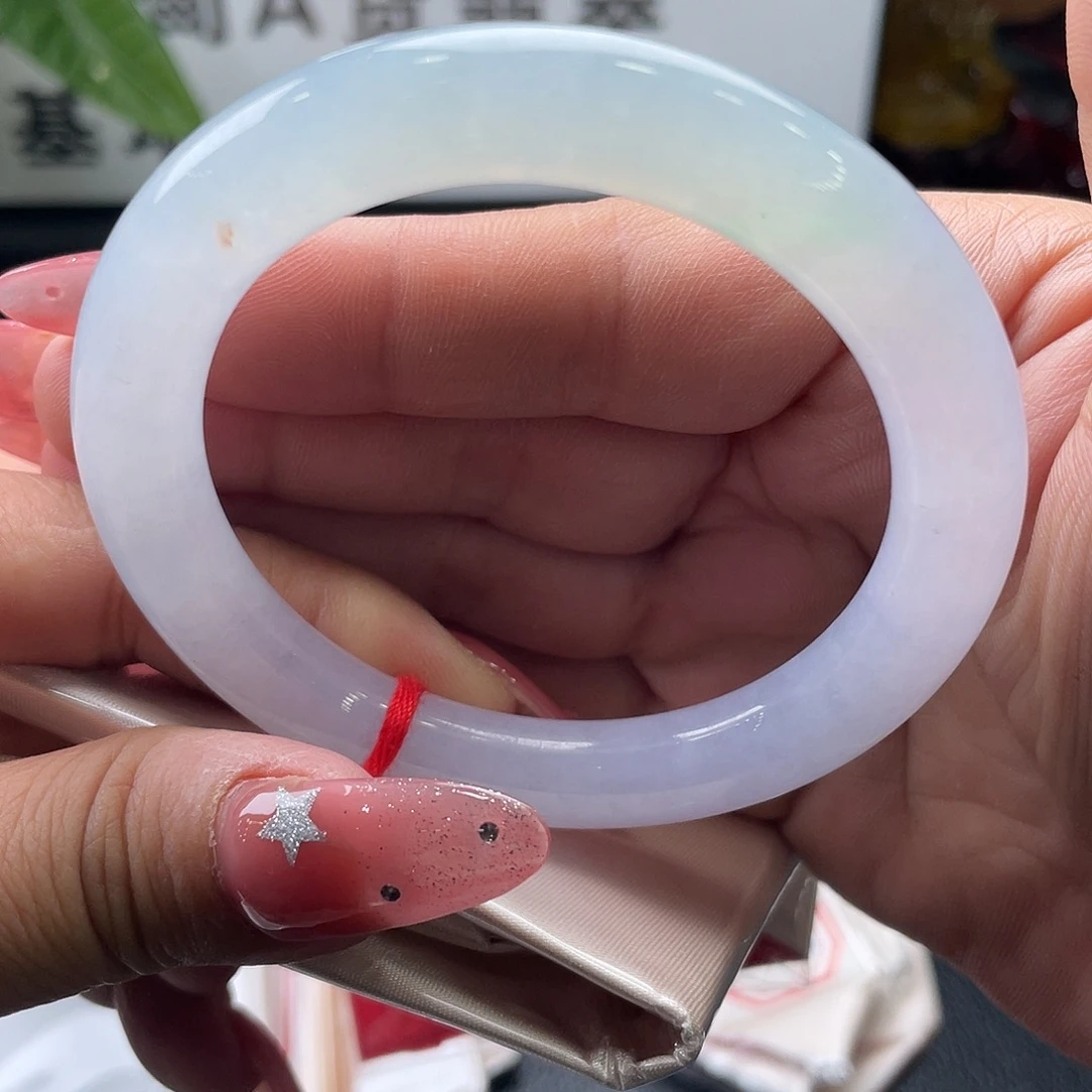 翡翠未镶嵌手镯56.6圆条