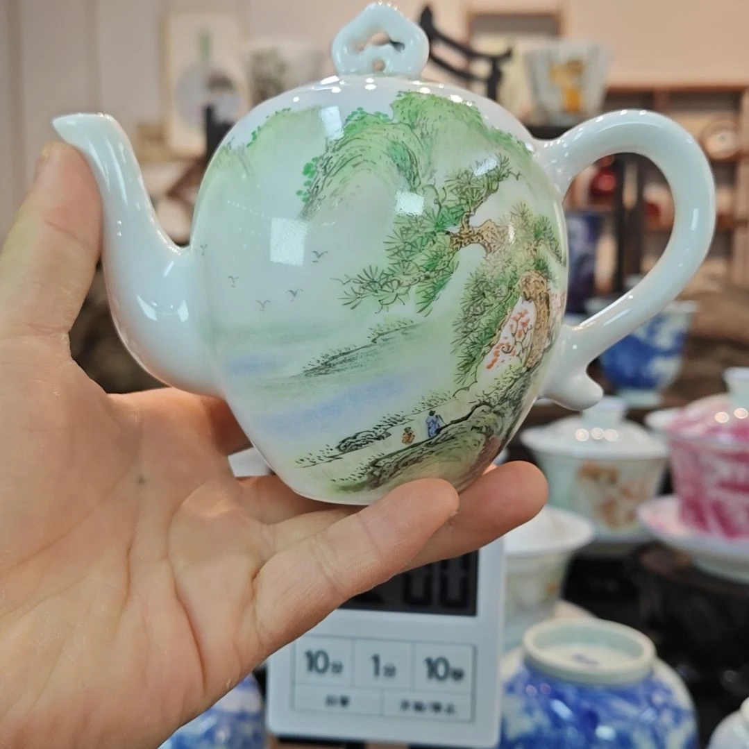 新*景德镇手工手绘山水壶