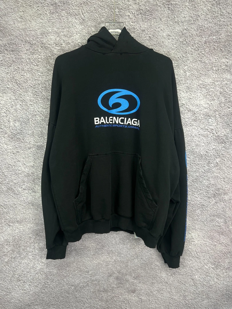 99新 Balenciaga/巴黎世家 裂纹鹰嘴破坏卫衣/2码/NR0008