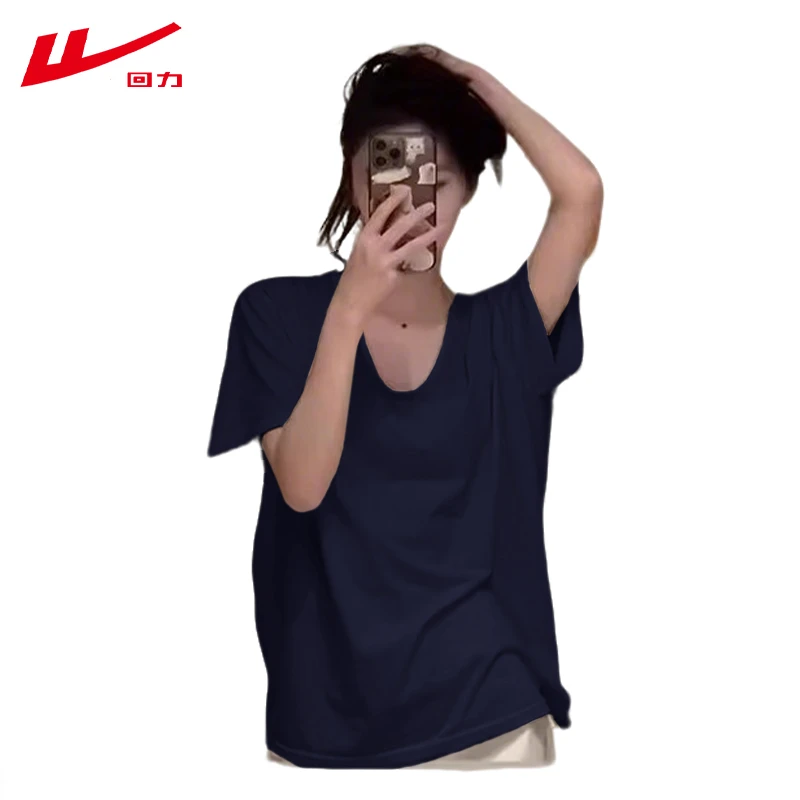 回力T恤夏装百搭短袖女夏季洋气运动个性棉常规辣妹上衣服t恤衫