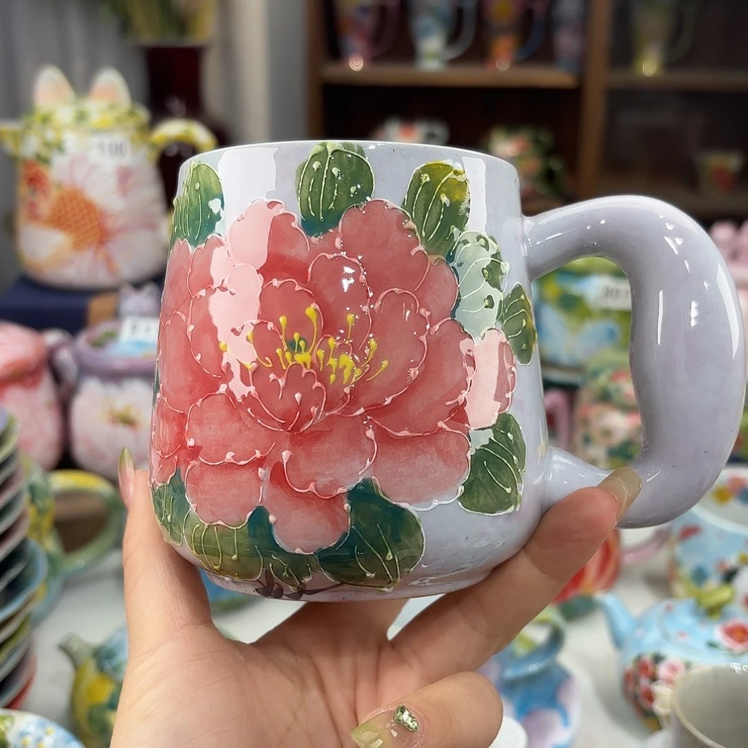 景德镇手绘高温釉下彩陶瓷茶具