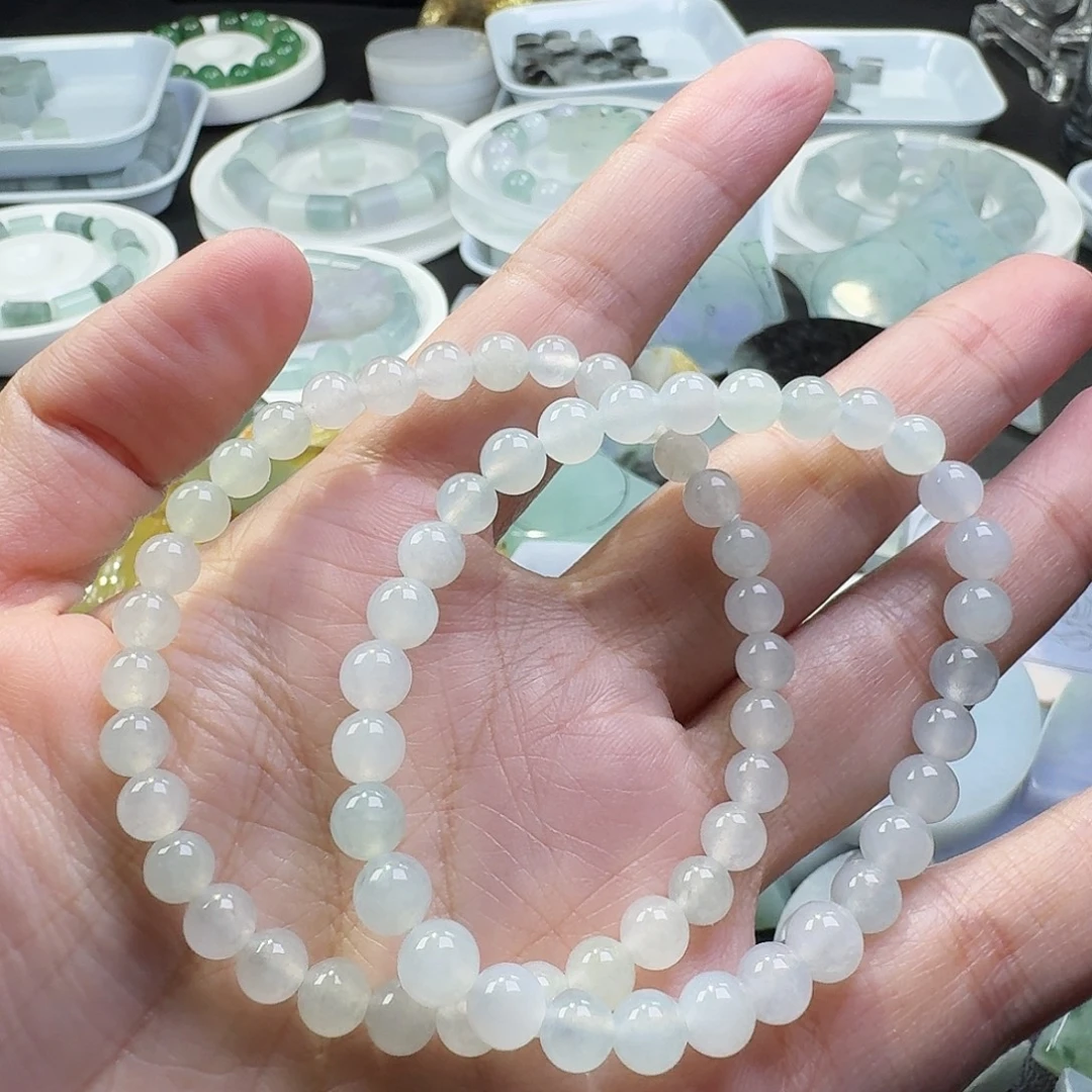 翡翠未镶嵌手链卡5卡6手串一条