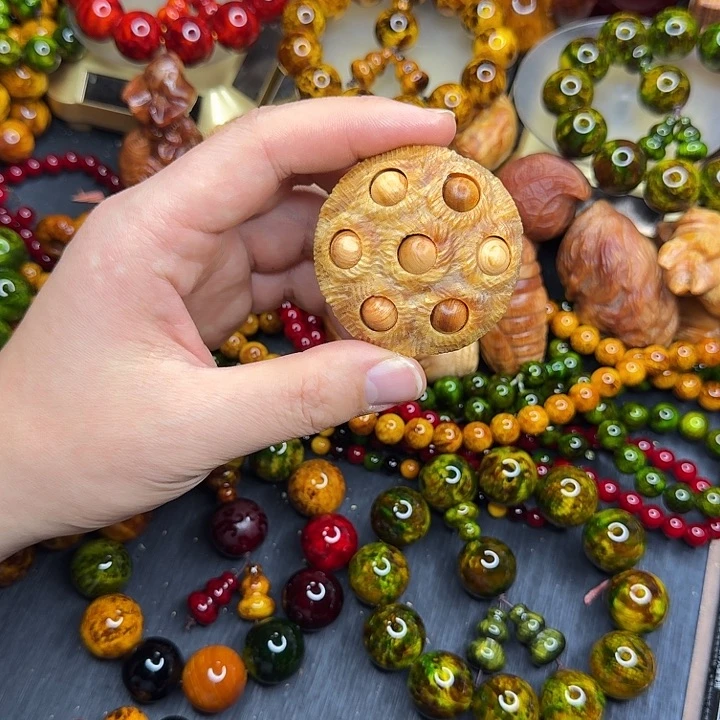 松木琥珀木玩手串