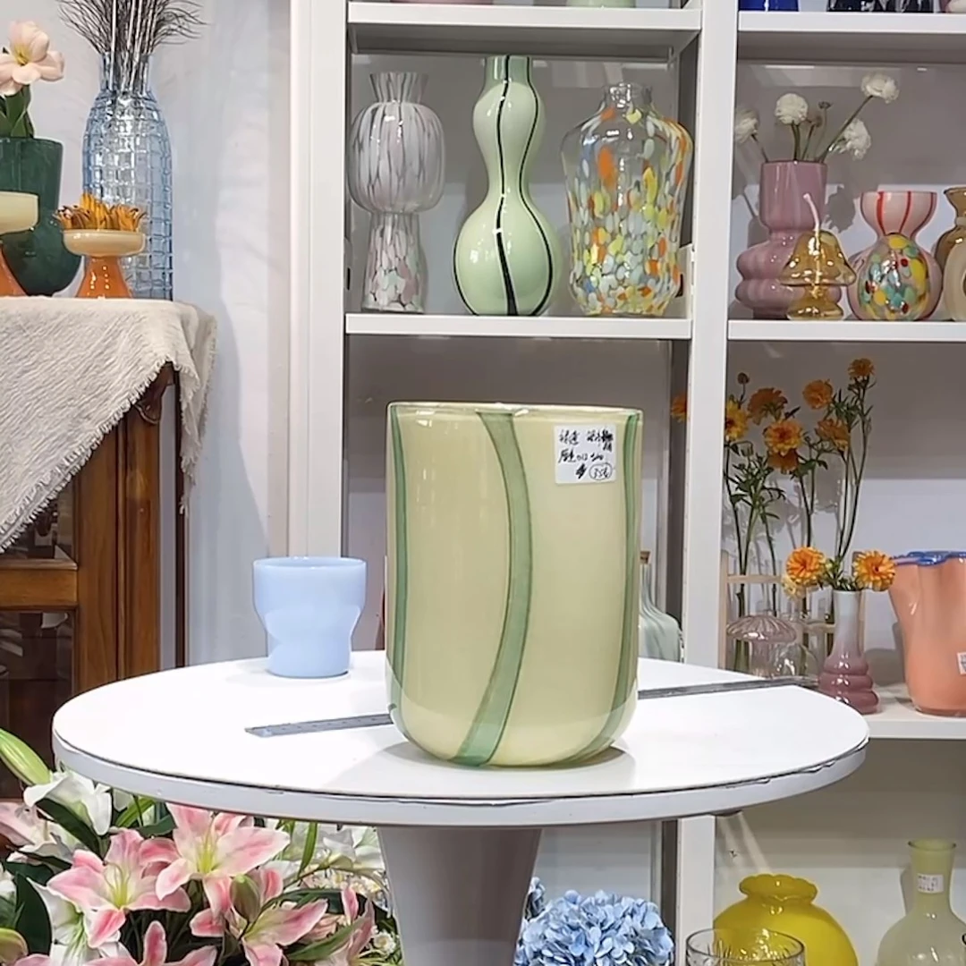 原色内壁有拉丝玻璃口13高20