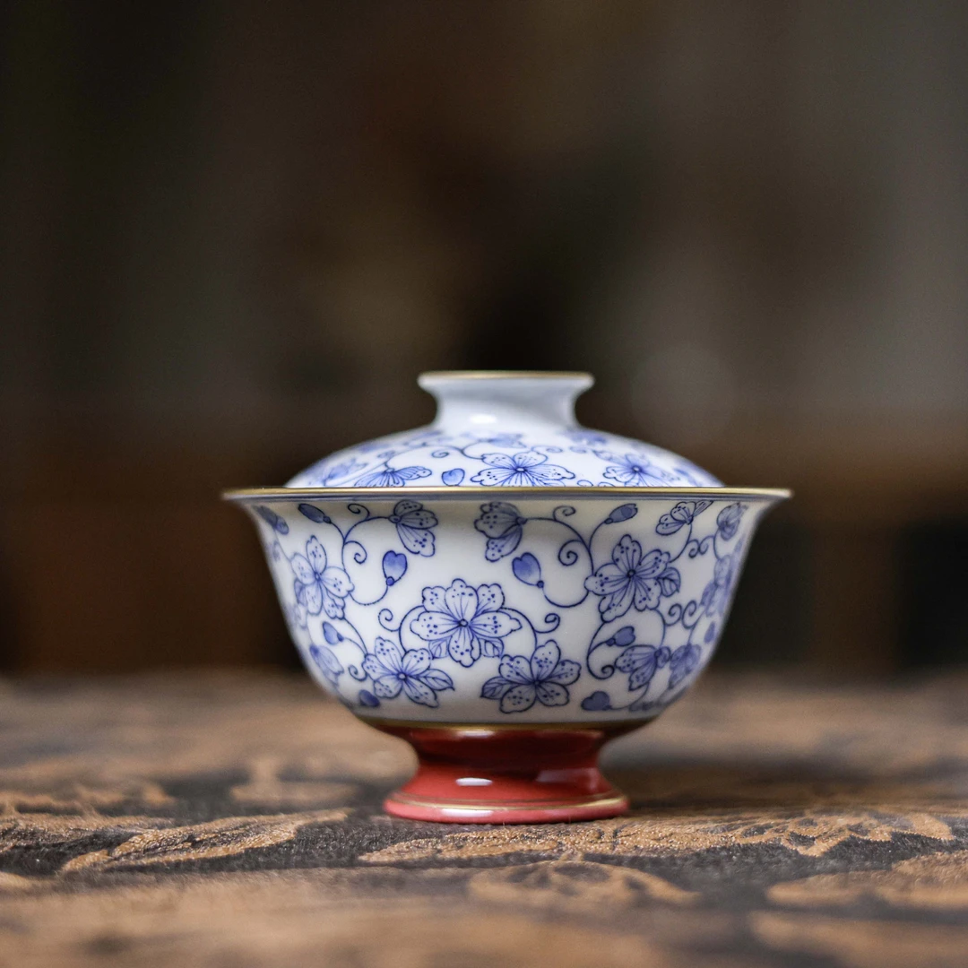 纳兰-樱花红盖碗（华隐S0848）