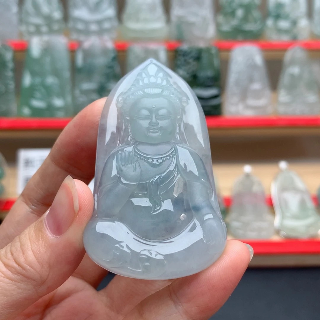 翡翠未镶嵌颈饰苍**龙宝宝观音