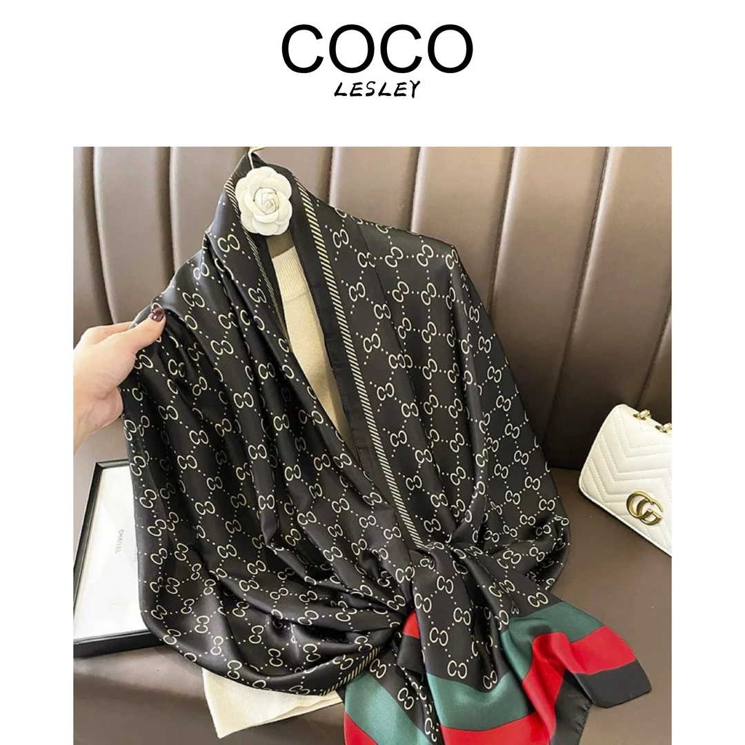 【COCO LESLEY】【X字母C】JZ180-321  丽锦缎 丝巾披肩 Y