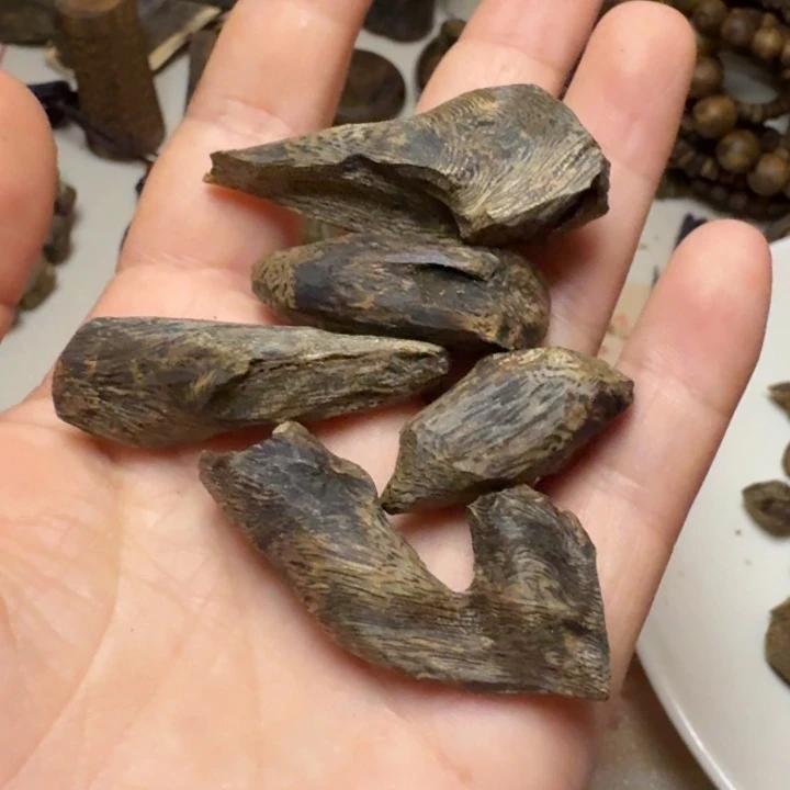 缘***续木奇楠沉水树钉17克