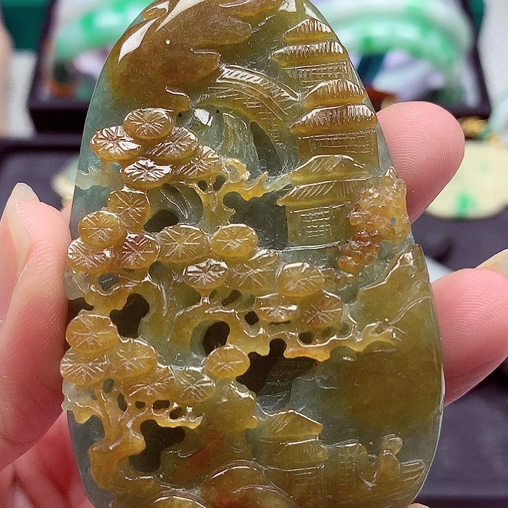 颈饰未镶嵌翡翠翡翠