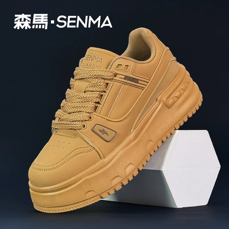 SENMA/森马男鞋秋季潮流厚底增高运动休闲鞋百搭潮鞋低帮软底板鞋