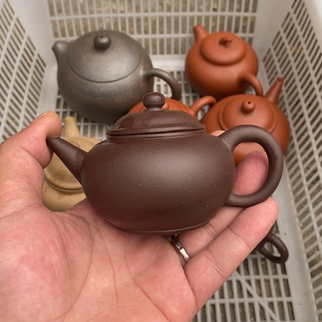 紫砂茶壶老紫泥水平110-120cc