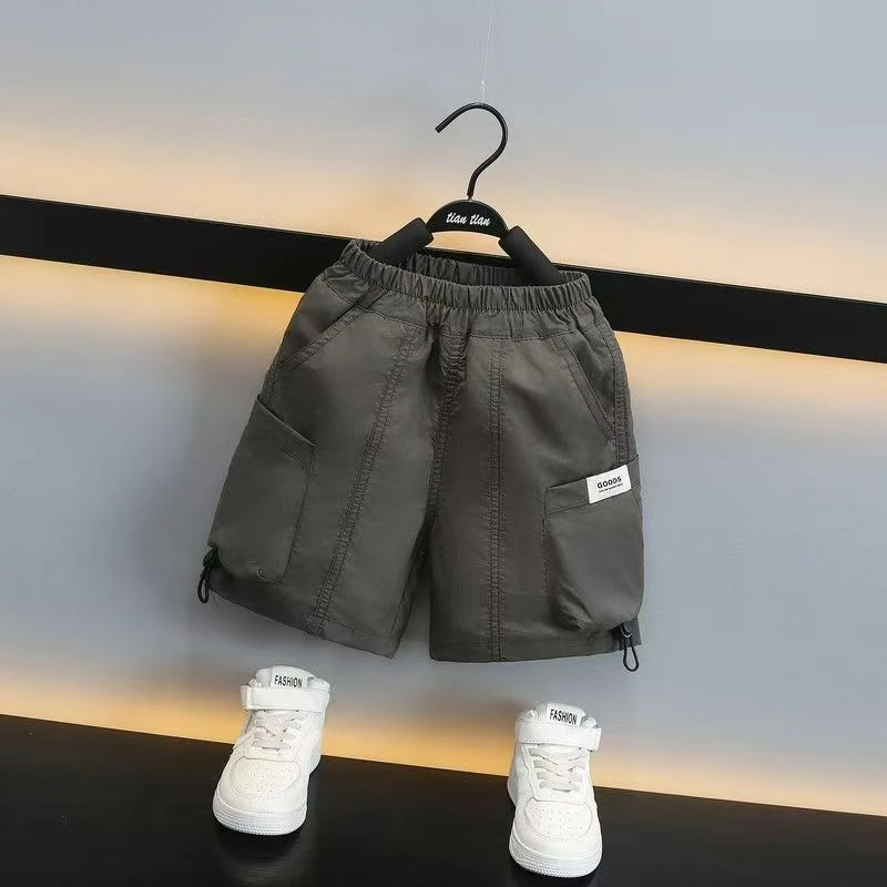 男童短裤2025新款洋气男孩韩版宽松宝宝外穿裤子儿童工装裤薄款潮