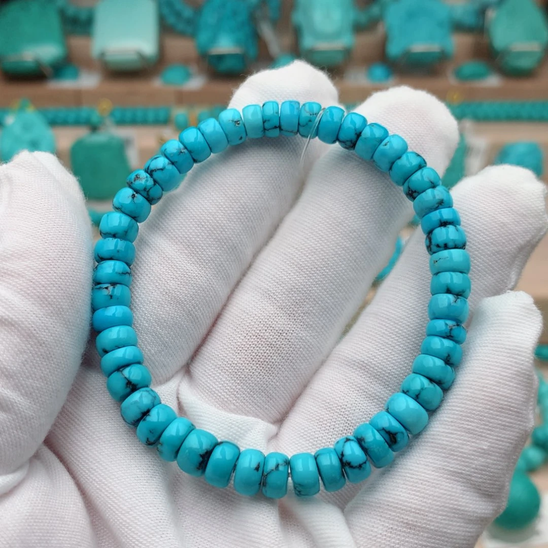 未镶嵌绿松石珠宝奇石6.5mm