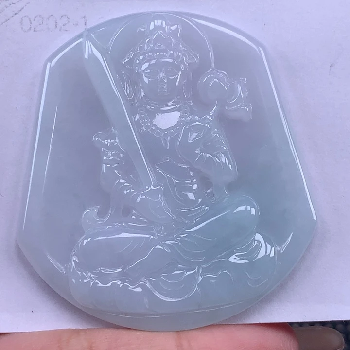 颈饰未镶嵌翡翠虚空藏菩萨吊坠