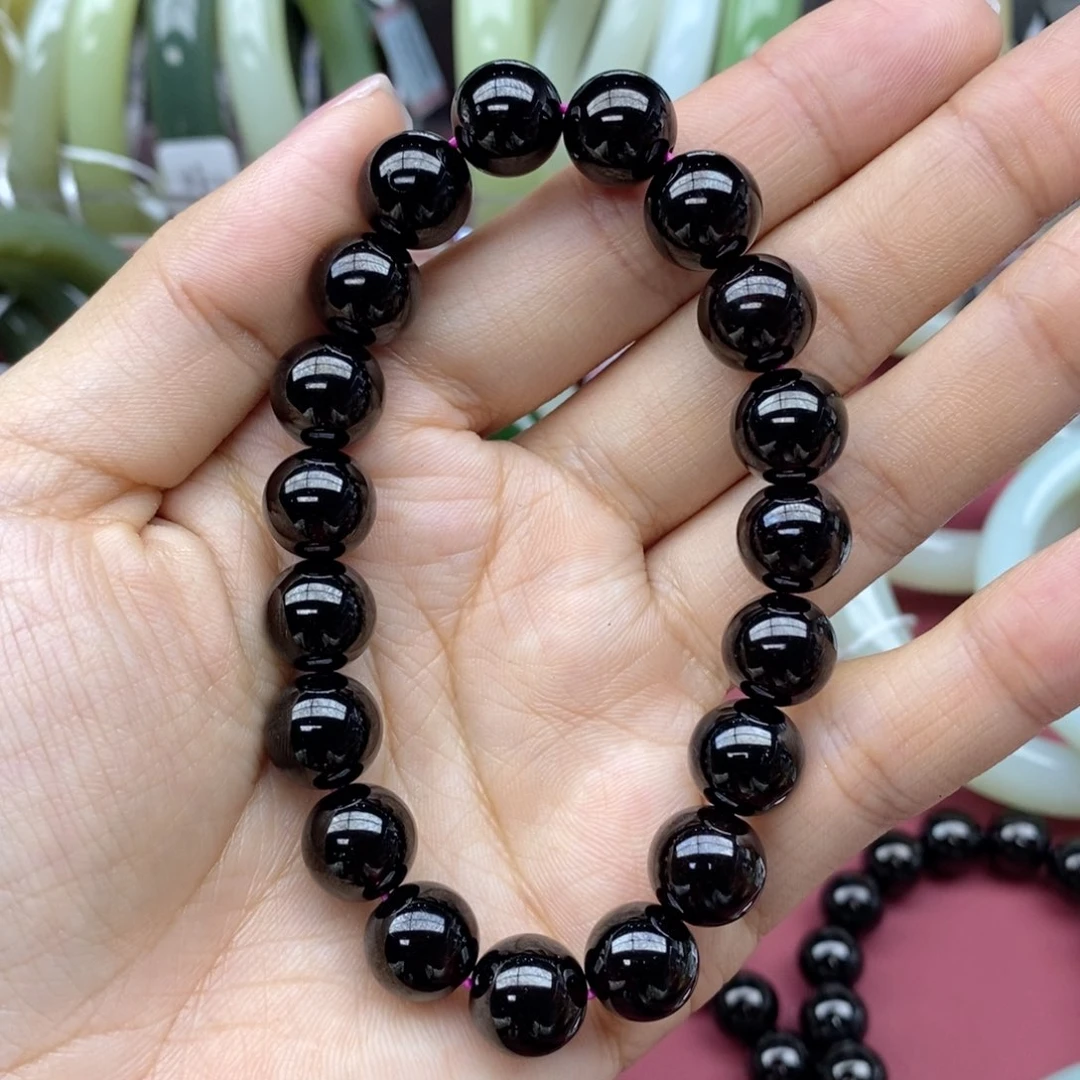 和田玉手串未镶嵌晴**空卡11