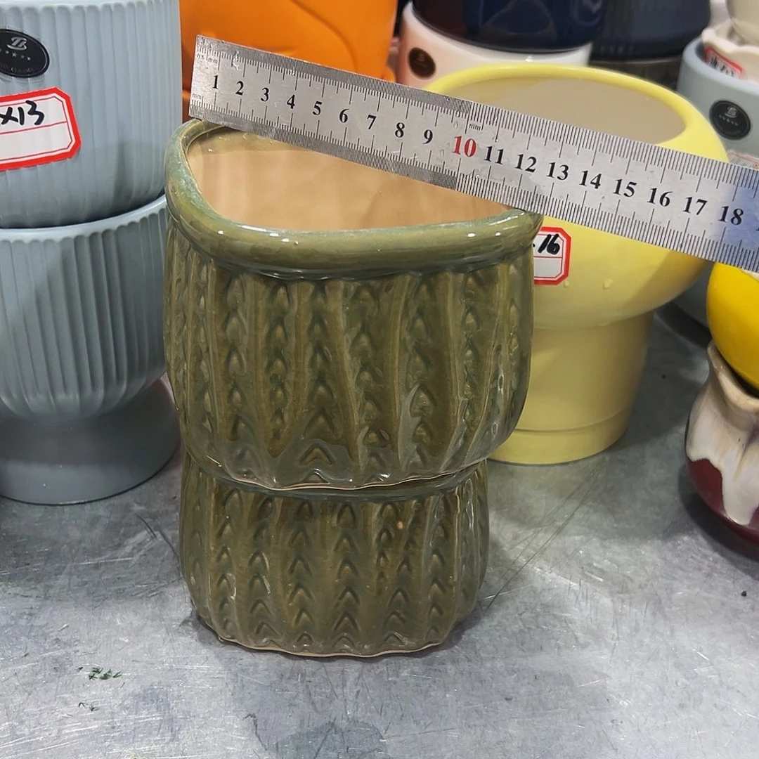 外贸尾单陶瓷花盆凑10米包邮