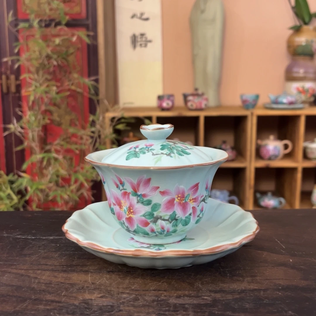 柴烧纯手工手绘陶瓷