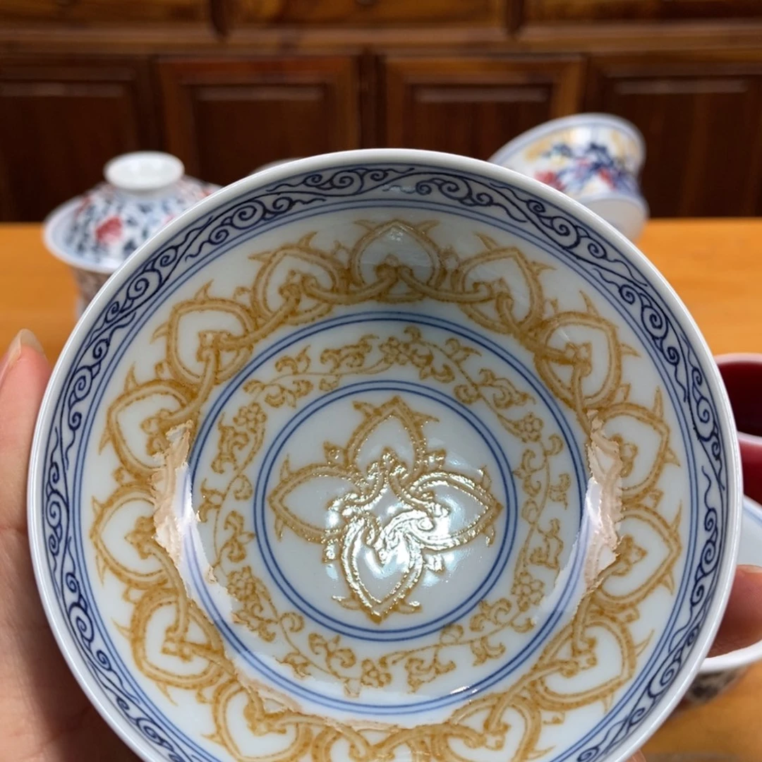 手绘现代茶具非古董