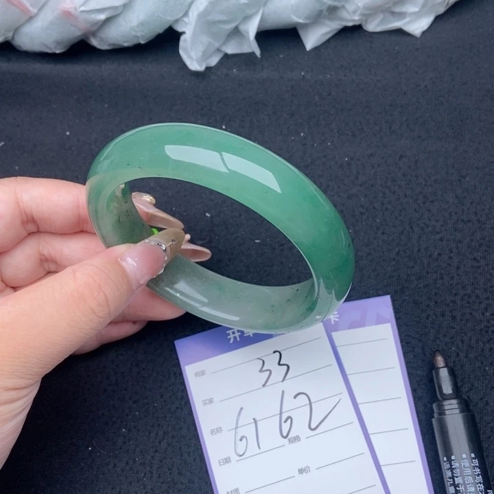 竹牌天然A货非洲翠手镯33