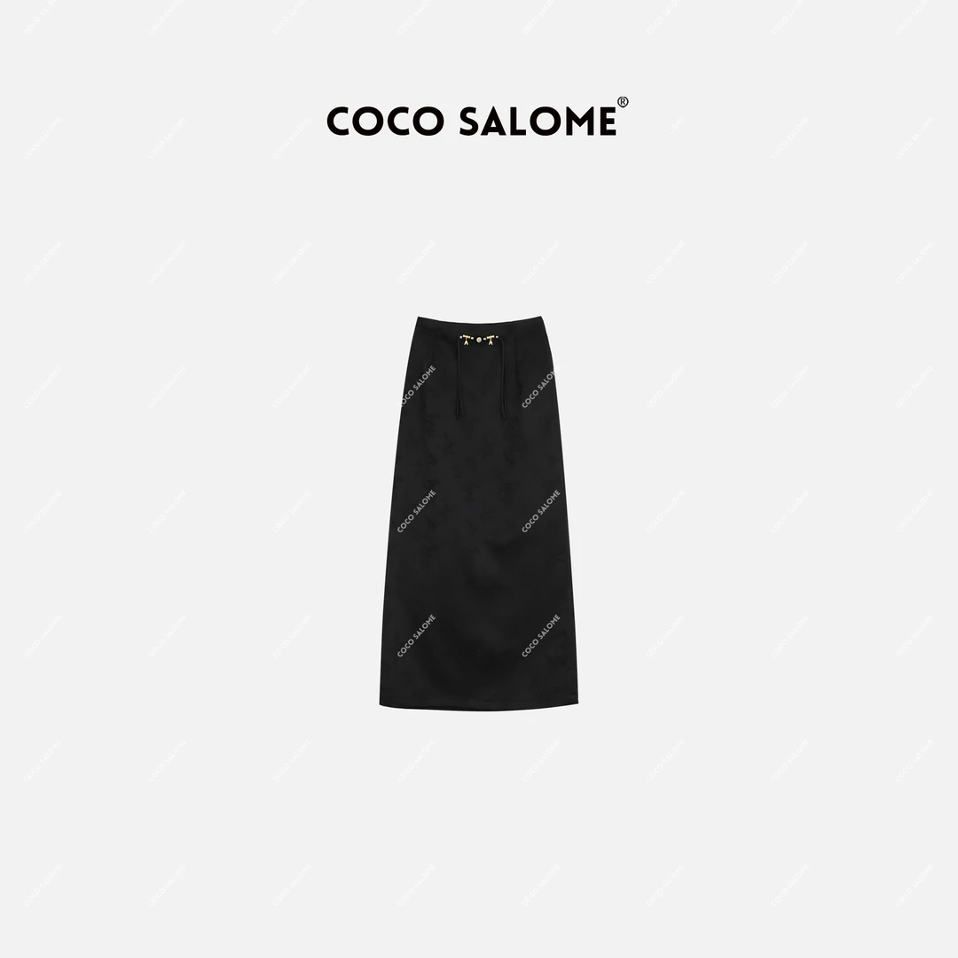 COCOSALOME⒁【秀云中青裙子】新款国风过年百搭女装半身裙6160