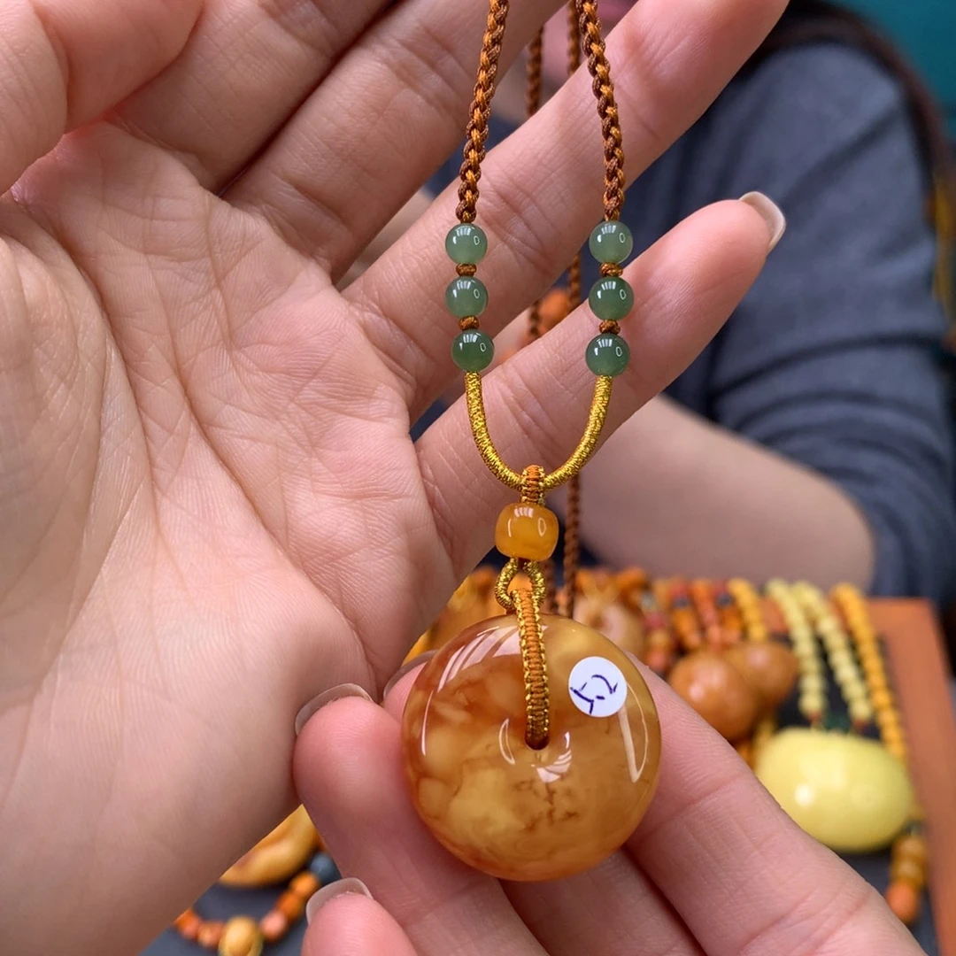 蜜蜡未镶嵌颈饰天然