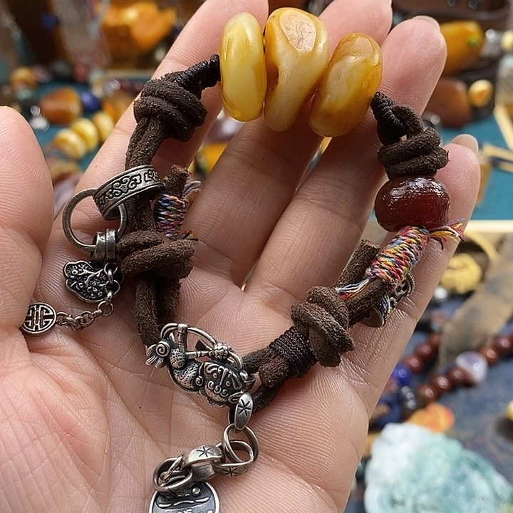 蜜蜡未镶嵌手链手链