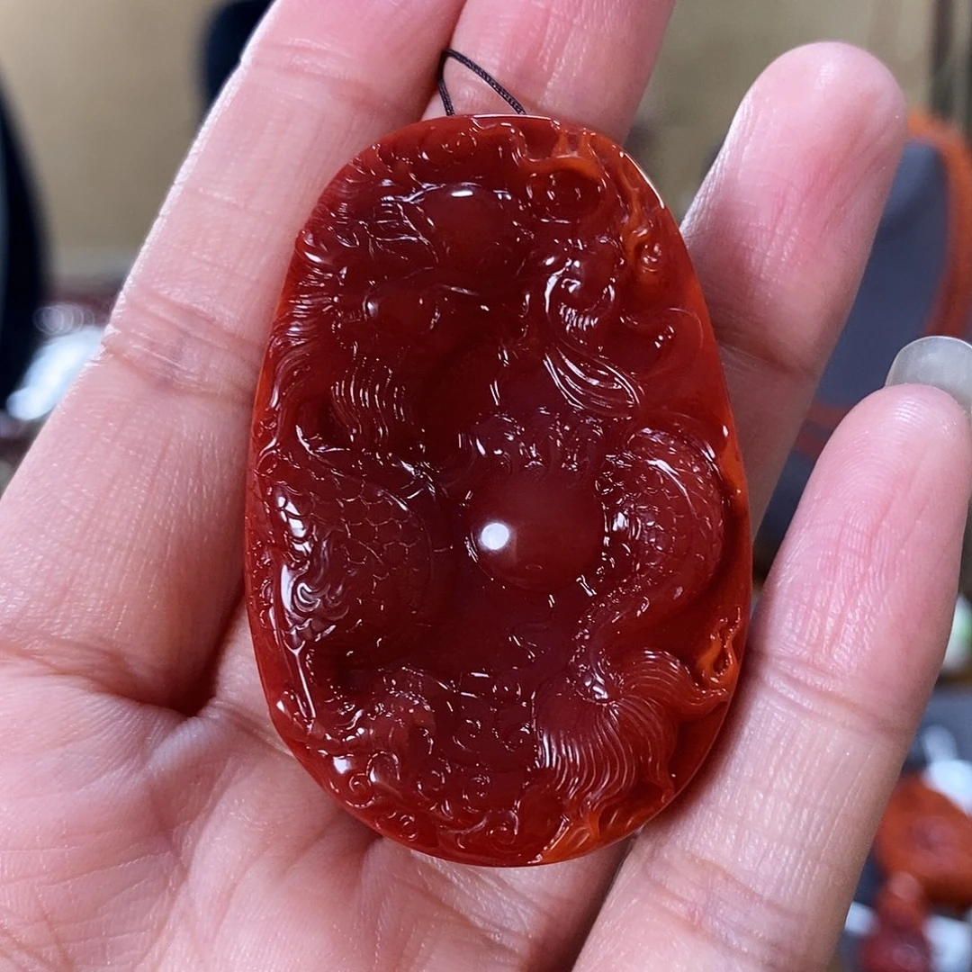 未镶嵌吊坠原矿南红玛瑙