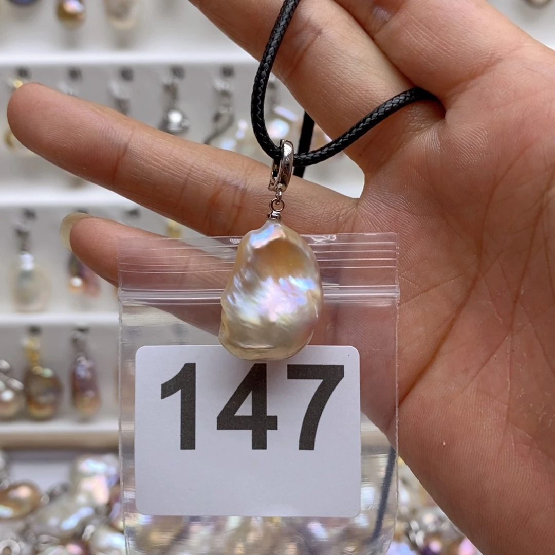 淡水珍珠颈饰银S925镶嵌147