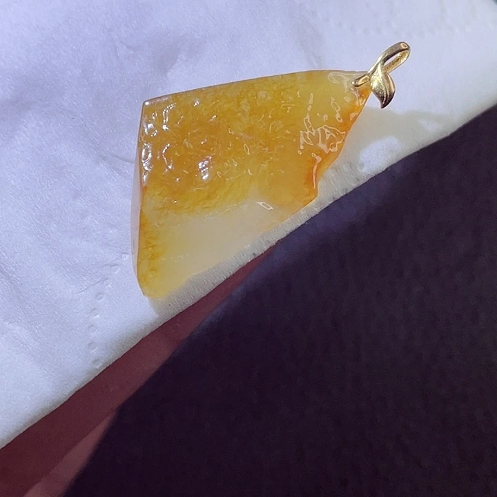 颈饰18K金镶嵌翡翠翡翠